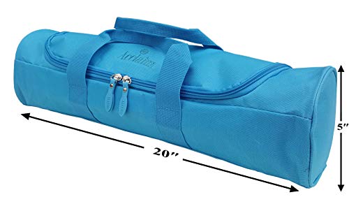 Acclaim Aberdeen Nylon Four Bowl Level Lawn Flat Green Short Mat Locker Bowls Bag (Blue)