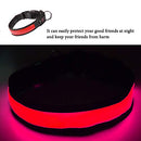 LED Dog Collar Light Up Dog Collar USB Rechargeable Waterproof,Night Dog Band with 3 Glowing Modes,Makes Your Dog Visible, Safe & Seen (Red, M)