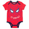 Marvel Avengers Spider-Man Infant Baby Boys 3 Piece Outfit Set: Bodysuit Pants Hat Red / Blue 24 Months