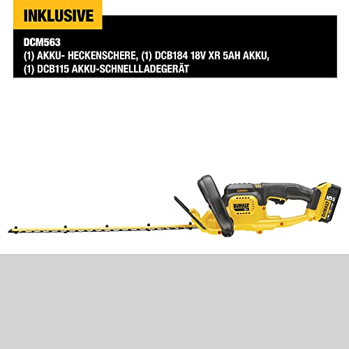 Dewalt battery-operated hedge trimmer, 1 pc, yellow, black, DCM563P1-QW