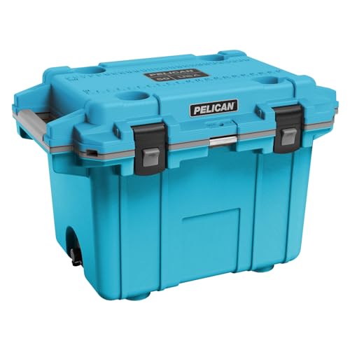 Pelican 50 Quart Elite Cooler (Cool Blue/Grey)