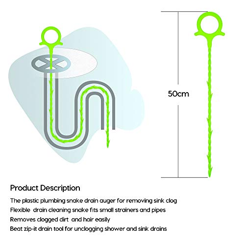 AWINNER Snake Hair Drain Clog Remover Cleaning Tool, 20 Inch and 25 Inch,4 Pack