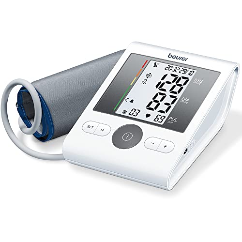 Beurer BM28 Upper Arm Blood Pressure Monitor with Patented Resting Indicator for Accuracy, Medical Device with Colour-Coded Risk Indicator & Validated for use during pregnancy