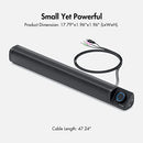 Fosi Audio Computer Speakers, PC Soundbar for Desktop with 10W Stereo Audio, Volume Control & Headphone Jack, USB Computer Sound Bar for Laptop, Tablets