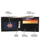 Dickies Men's Leather Slimfold Wallet With Chain, Black, One Size