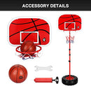 2m Basketball Hoop for Kids Children Portable Adjustable Height Outdoor Indoor Training Set w/Basketball