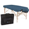 EARTHLITE Premium Portable Massage Table Package Spirit - Spa-Level Comfort, Deluxe Cushioning incl. Flex-Rest Face Cradle & Strata Face Pillow, Carry Case (30/32” x 73”) - Made in USA, Mystic Blue