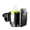 OFFWEGO Universal Stroller Cup Holder with Phone Holder - 2-in-1 for Uppababy Doona Nuna Jogger Graco Britax Bugaboo Cup Holder for Wheelchair Walker Bike Accessories, Gifts for Women Mom Men, Black