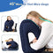 Inflatable Travel Pillow for Airplanes, Inflatable Neck Air Pillow for Sleeping to Avoid Neck and Shoulder Pain, Support Head, Neck and Lumbar, Used for Airplane, Car, Bus and Office (Blue)