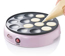 Bestron Poffertjes Retro Design Mini Waffle Pancake Maker with Non-Stick Coating Sweet Dreams 800 W Pink