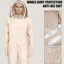 Full Beekeeping Suit Bee Suit Heavy Duty with Leather Ventilated Keeping Gloves (XXL with Gloves)