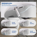 Electric Bidet Seat Toilet Seat, Smart Toilet Seat with Warm Water, Heated Seat, Warm Air Dryer, Rear and Front Wash, Soft Closed Toilet Seat, LED Light, Easy Install