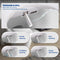 Electric Bidet Seat Toilet Seat, Smart Toilet Seat with Warm Water, Heated Seat, Warm Air Dryer, Rear and Front Wash, Soft Closed Toilet Seat, LED Light, Easy Install