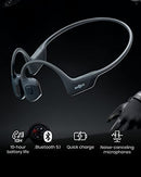 Shokz OpenRun Pro Bone Conduction Sports Headphones, Open-Ear Sports Earphones with Mic, Bluetooth Wireless Bone Conduction Headset, IP55 Waterproof(Black)