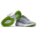 Footjoy Men's FJ Flex Golf Shoe, Grey/White/Lime, 15