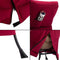 AcozyHom Modern Fabric Large Lazy Chair, Accent Oversized Comfy Reading Chair, Thick Padded Cozy Lounge Chair with Armrest, Steel Frame Leisure Sofa Chair for Living Room, Bedroom, Dorm, Burgundy