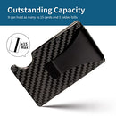 Carbon Fiber Wallet for Men - Minimalist Wallet with Metal Clip - Slim Money Clip Wallet - RFID Blocking Mens Wallet with Gift Box - Cash Credit Card Holder