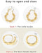 Adoyi 9 Pairs Gold Hoop Earrings Set for Women Gold Twisted Huggie Hoops Earrings 14K 18K Gold Plated for Girls Gift Lightweight, Copper, No Gemstone