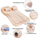 SUV Air Mattress Camping Bed Cushion Pillow - Inflatable Thickened Car Air Bed with Electric Air Pump Flocking Surface Portable Sleeping Pad for Travel Camping Upgraded Version