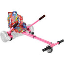 LJX Hoverboard Seat Attachment, Go Kart, Hoverboard Accessories for 6.5” 8” 10” Two Wheel Self Balancing Scooter, Suitable for Kids & Adults(Pink)