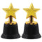 Swpeet 10Pcs Plastic Star Trophy Awards Assortment Kit, Gold Award Trophies for Sports, Competition, Talent Show and Parties Competitions for Kids and Adults