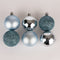 60mm/6Pcs Christmas Baubles Shatterproof Light Blue, Christmas Tree Decorations Ball Ornaments Balls Xmas Hanging Decorations Holiday Decor - Shiny,Matte,Glitter