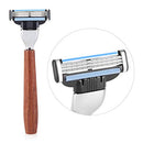Shaving Razor Kit, 4Pcs Shaving Kit Manual Razor + Stainess Steel Stand Holder + Brush + Bowl Set, Best Fathers Day Gift