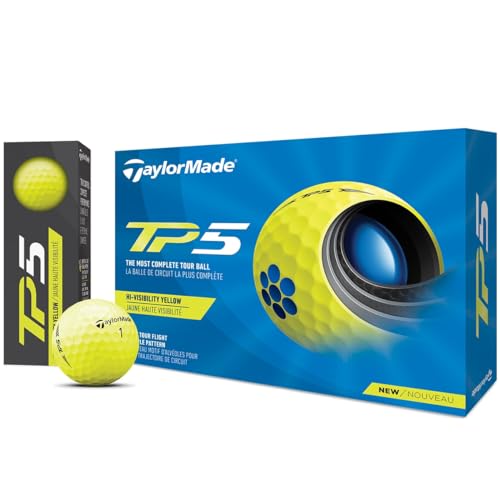 Taylor Made TP5 Golf Balls 5 Piece 2021 Model N0803001 Yellow