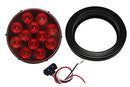 MAXXHAUL 50586 Pair of LED 4" Round Stop Turn Tail Indicator Lights with Black Rubber Grommet for 12V DC RV's, Trailers, Caravans, Boats, and Trucks