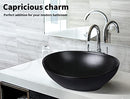 Ceramic Basin Bathroom Sinks Hand Wash Bowl Vanity Above Counter Matte Black