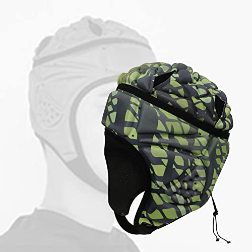 Amagogo Adjustable Rugby Head Headgear for Football Baseball Safety for Adult Youth, Green