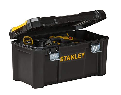 Stanley STST1-75521 Essential 19" Toolbox with Metal latches, Black/Yellow, Inch