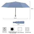 DAWNTREES Windproof Travel Umbrella,Automatic Opening And Closing,Compact, Sturdy, and Lightweight,Sun Umbrella UV Protection,Large Rain Folding Umbrella (Blue)