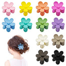 12Pcs Small Flower Hair Claw Clips,DanziX Flower Shaped Hair Clips,1.35 Inch Mini Hair Jaw Clips/Hair Clamps Nonslip Clip/Hair Accessories for Women Girls Kids