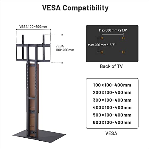 WALL V3 High Type | Sleek Japanese 32-80 Inch Universal Wall-Side TV Stand Adjustable Mount, No Drill | White Oak