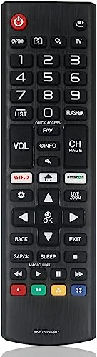 Universal Remote Control for LG Remote Control - Direct for All LG TV Remote Control LED LCD UHD OLED HDTV Smart TV Plasma Magic Webos TVs 3D 4K, with Hot Keys for - Netflix and Prime Video