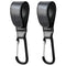 Ganwawo Stroller Hook, 2PCS Portable Stroller Hooks for Hanging, Multipurpose Organizer Hook Clip for Bugaboo,Strollers, wheelchairs,Walkers(Black)