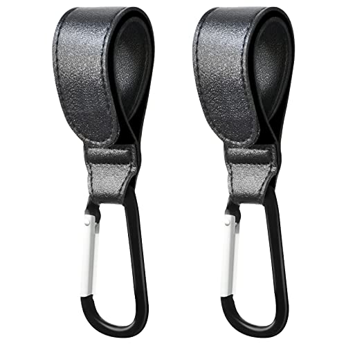 Ganwawo Stroller Hook, 2PCS Portable Stroller Hooks for Hanging, Multipurpose Organizer Hook Clip for Bugaboo,Strollers, wheelchairs,Walkers(Black)