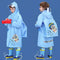 Kids Raincoats Astronaut Blue Waterproof Rain Jacket Hooded Rain Poncho Children Rainsuit Rainwear with Backpack Cover for 6-8 Years Boys Girls