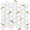 Art3d 10 Pcs Metal Peel and Stick Tiles, Subway Stick On Tiles Hexagon Mosaic Tiles for Kitchen Backsplash, Bathroom