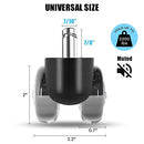 Office Chair Casters Wheelsï¼ˆSet of 5) - 2" Heavy Duty Mute Desk Chair Wheels Replacement 2200Lbs- Office Chair Wheels for Hardwood Floors- Universal Fit Wheels for Office Chair