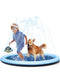 Wimarn Sprinkler Kids Water Play, Outside Splash Pad, 170cm Splash Pad Water Sprinkler Mat, Outdoor Inflatable Dog Pool, Baby Water Play