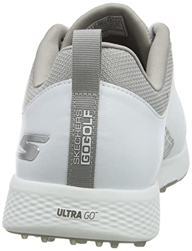 Skechers Men's Elite 4 Victory Spikeless Golf Shoe, White/Grey, 13 Wide