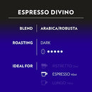 Lavazza, A Modo Mio Espresso Divino, Coffee Capsules, with Aromatic Notes of Cocoa and Exotic Fruit, Arabica and Robusta, Intensity 11, Dark Roasting, Persistent Taste, 1 Packs of 16 Capsules