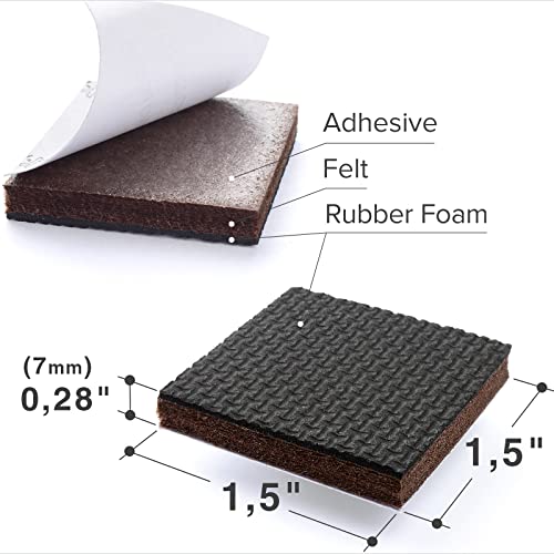 NON SLIP FURNITURE PADS X-PROTECTOR ? PREMIUM 24 pcs 1 1/2” Furniture Pad! Best Furniture Grippers - Rubber Feet - Furniture Floor Protectors for Keep in Place Furniture & Furniture Stoppers