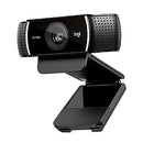 Logitech C922 Pro Stream 1080p Webcam, Knox Gear Holder and Light Stand and 4-Port USB Hub (3 Items)