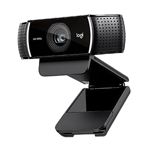 Logitech C922 Pro Stream 1080p Webcam, Knox Gear Holder and Light Stand and 4-Port USB Hub (3 Items)