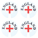 Acclaim Jumbo 6 cm 1 x England Red 1 x England Black Red Lawn Bowls Identification Stickers Markers 2 Full Sets of 4 Self Adhesive