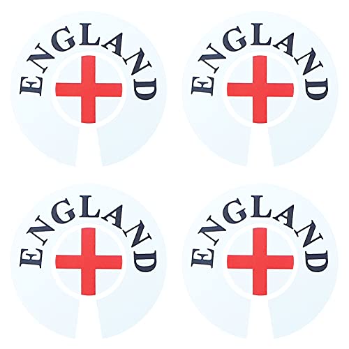 Acclaim Jumbo 6 cm 1 x England Red 1 x England Black Red Lawn Bowls Identification Stickers Markers 2 Full Sets of 4 Self Adhesive