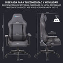 Newskill Akeron Professional Gaming Desk Chair, Breathable PU Leather, Adjustable Height, 180° Recliner, Gas Piston Class 4, 3D Adjustable Armrests, Lumbar and Cervical Cushion, Black